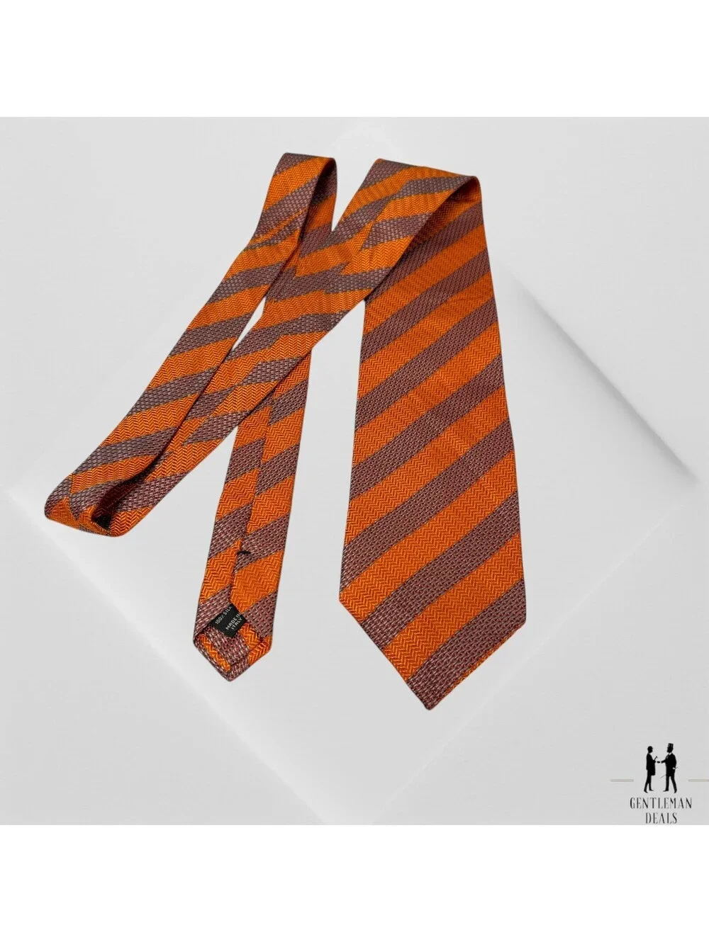 Jos. A. Bank Signature Men's 100%  Silk Necktie Striped Awning Knit Long 58x4